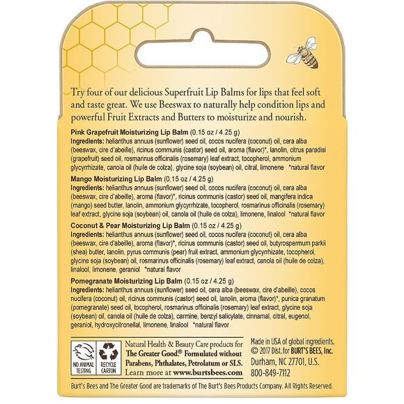 Burt's Bees Lip Balm, Moisturizing Lip Care For All Day Hydration - Picture 12 of 12